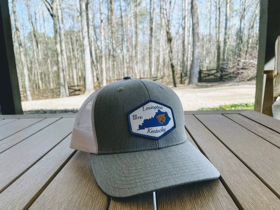 Grey \u0026 White Kentucky Football Hat | Trucker | Go | Cats | Patch | College Football | Golf | Lexington, KY Wildcats | Saturdays Gameday