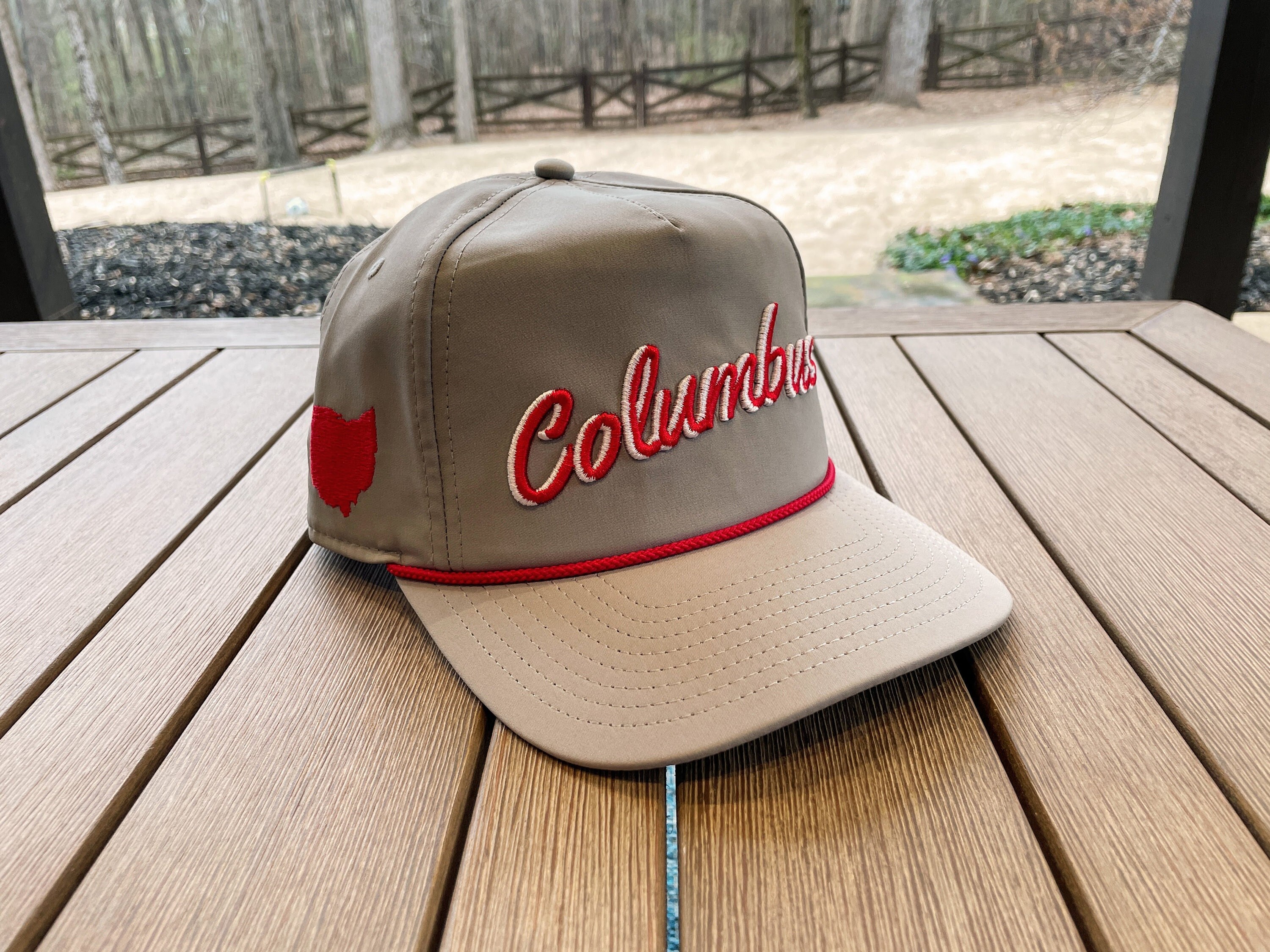 Gray columbus Oh Rope Hat 3D Embroidery College Football Tradition Rope Golf Saturdays Buckeye Ohio St. the State Etsy