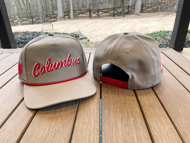 Columbus OH Rope Hat: 3D Embroidery, Ohio State Buckeye - Etsy