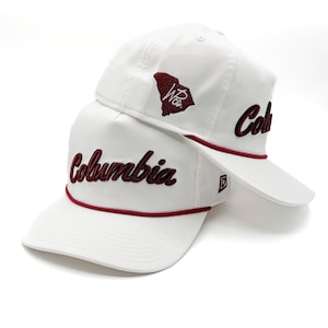 White &quot;Columbia, SC&quot; Rope Hat | 3D embroidery | College Football | Tradition | Rope Golf | Saturdays | Gameday | State of South Carolina