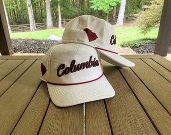 White columbia, Sc Rope Hat 3D Embroidery College Football