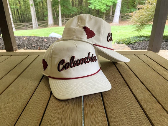 White columbia Sc Rope Hat 3D Embroidery College Football Tradition Rope Golf Saturdays Gameday State of South Carolina Etsy Sweden