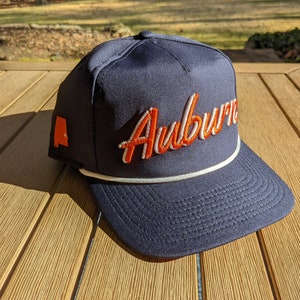 Navy auburnal Rope Hat 3D Embroidery 