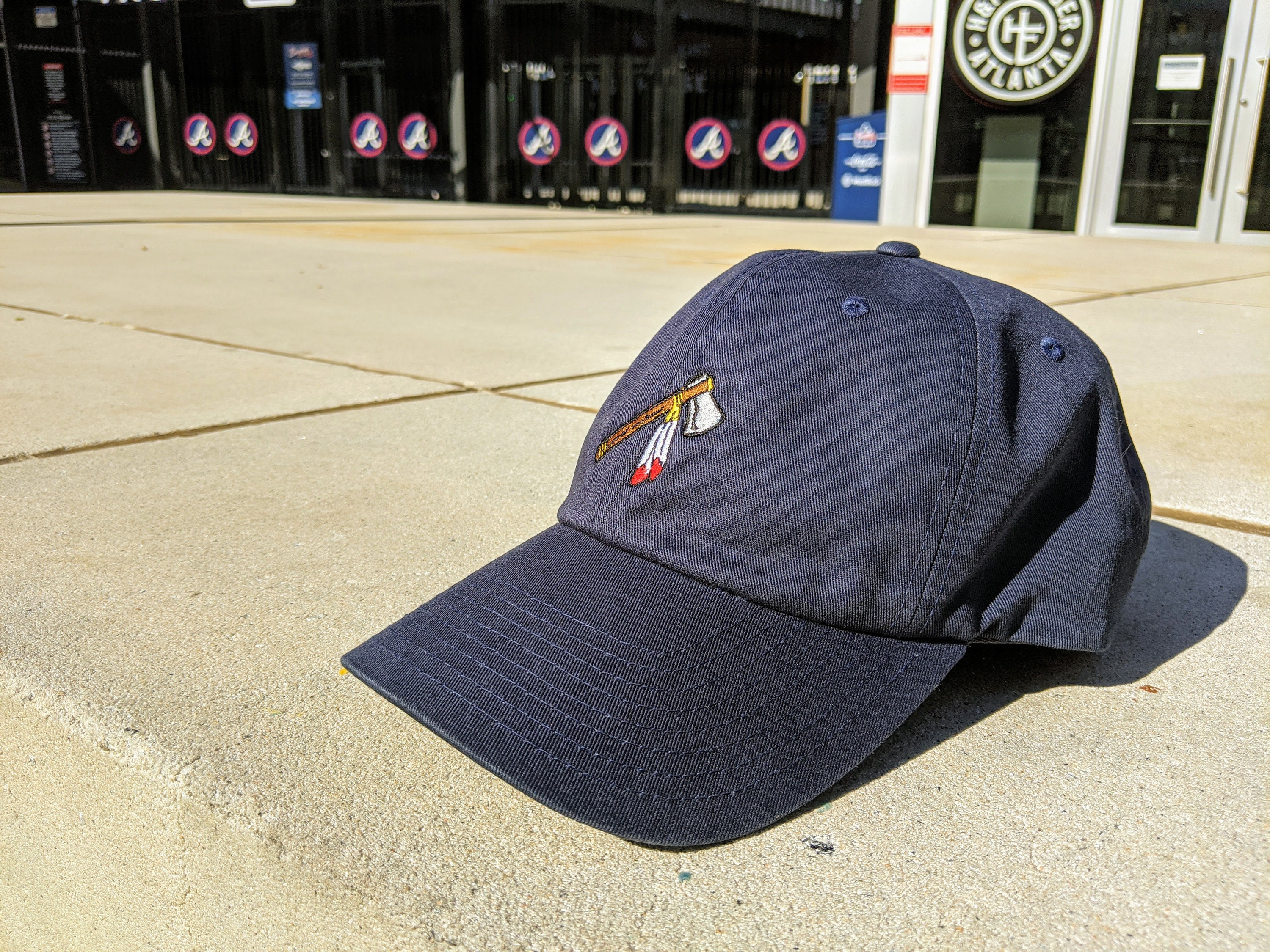 Navy Atlanta Tomahawk Hat Baseball 