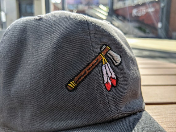 Grey & White Atlanta Tomahawk Chop Hat Baseball Trucker Hat Tomahawk Chop  Braves Hat Patch Hat Atlanta Golf Father's Day 