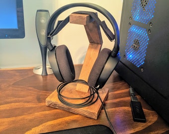 Modern Headphone Stand for Home Office or Gamer | Desk Headphone Holder | Gaming Headphone Stand | Home Office Decor | Music Enthusiast