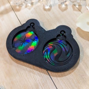 Holo Christmas Ornaments Earrings Silicone Mold / Resin Mold / Pendant Mold / Key Chain Mold / Christmas Mold