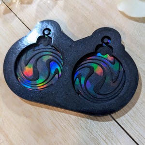 Holo Christmas Ornaments Earrings Silicone Mold / Resin Mold / Pendant Mold / Key Chain Mold / Christmas Mold