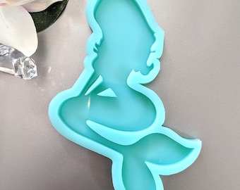Mermaid Silhouette Silicone Mold, Resin & Concrete Casting