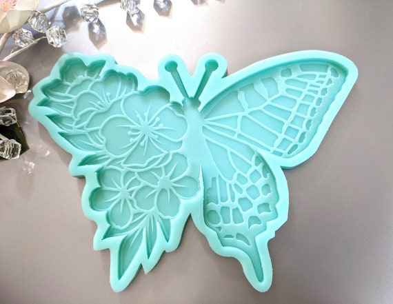 Silicone mold Flower and butterflies
