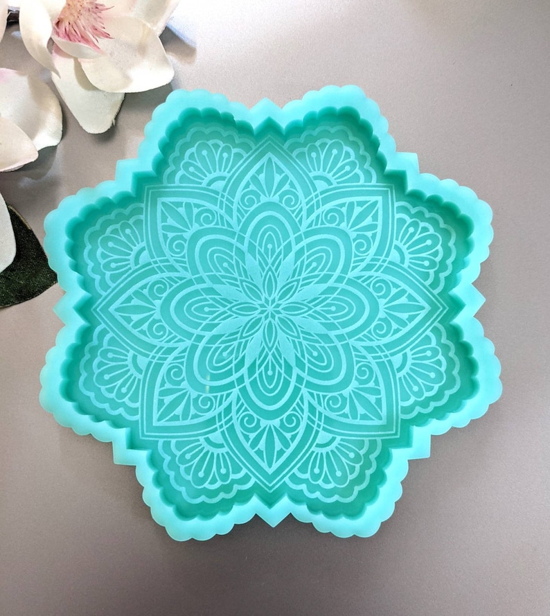 Mandala Silicone Mold: Resin, Concrete Mold