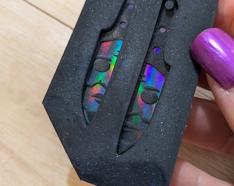 Holo "Halloween" Knife Earrings Silicone Mold / Resin Mold / Pendant / Key Chain