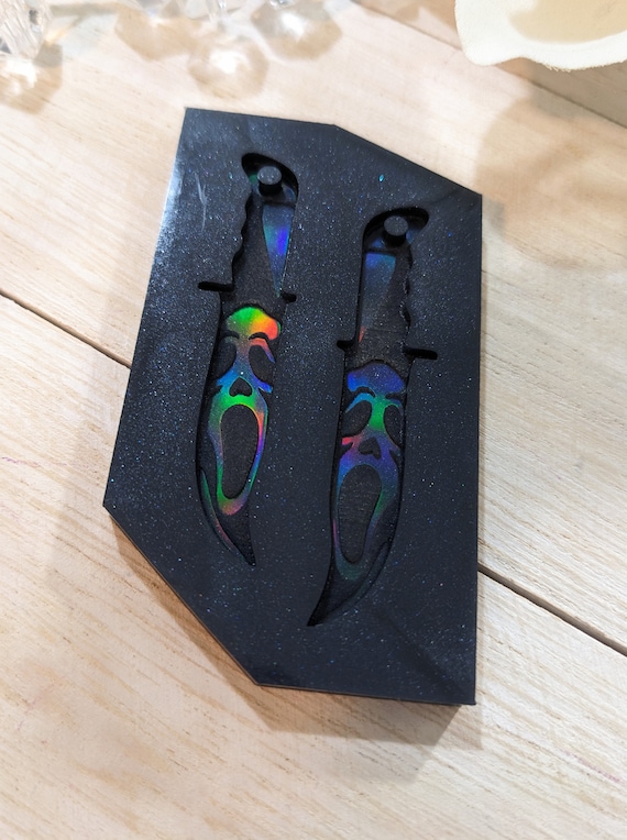 Holo "Scream" Knife Earrings Silicone Mold / Resin Mold / Pendant / Key Chain