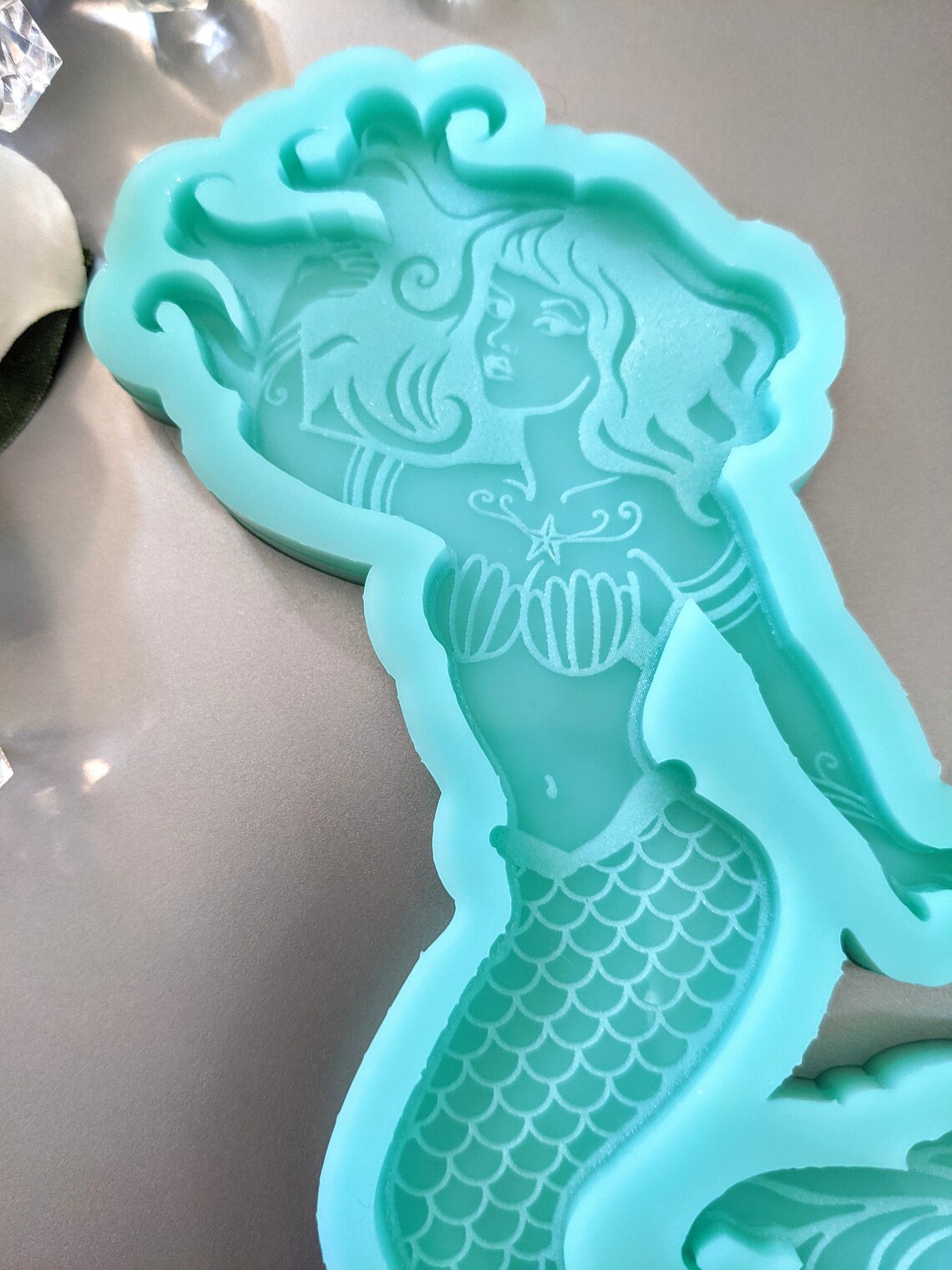 Mermaid Silicone Mold / Resin Mold / Concrete Mold Etsy