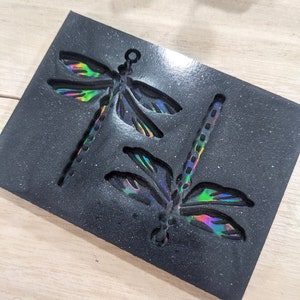 Holographic Dragonfly Silicone Earring Mold / Resin Mold