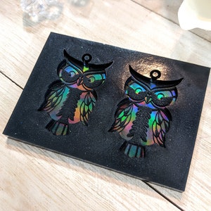 Holo Owl Earrings & Pendant Silicone Mold / Resin Mold / Chocolate Mold / Candy Mold / Pendant / Key Chain
