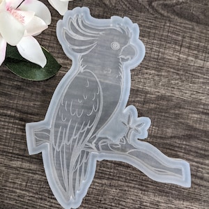 Parrot on Branch Silicone Mold / Resin Mold / Concrete Mold