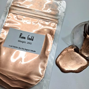 Premium Float Effect Metallic Mica / Rose Gold / Epoxy Resin / NEW / Super Fine / Alcohol Ink / Float to Top Mica Pigment