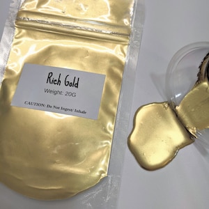 Premium Float Effect Metallic Mica / Rich Gold / Epoxy Resin / NEW / Super Fine / Alcohol Ink / Float to Top Mica Pigment / Gold