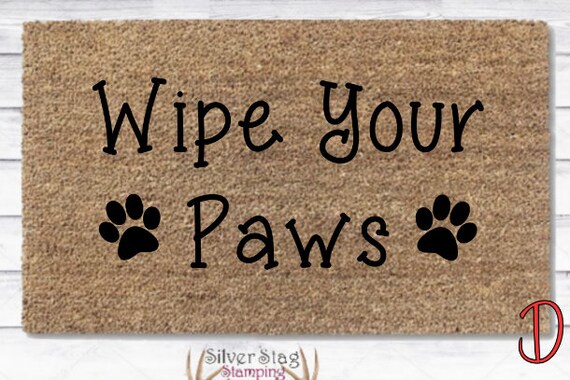 Wipe Your Paws Doormat Wipe Your Shoes Doormat Dog Door Mat Funny Dog Doormats