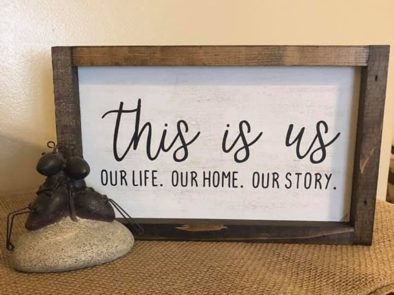 Rustic Wooden Sign This Is Us Our Life Home Story