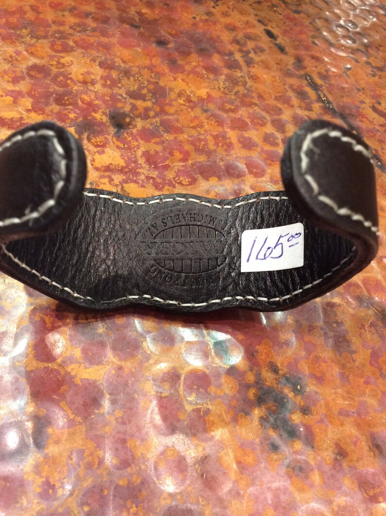 MENS And Womens Adjustable Leather Sterling Silver Cuff Bracelets