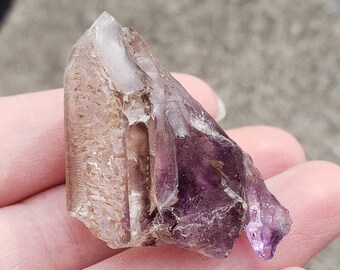 Smoky Amethyst Fenster Quartz - Brandberg Mountains, Namibia