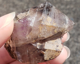 Smoky Amethyst Crystal: Brandberg Mountains, Namibia