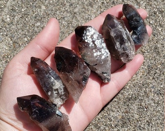 You Choose: (One) Smoky Quartz Crystal Specimen from Malawi (some have Green Aegirine inclusions)