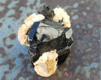 Black Tourmaline with Feldspar from Erongo Mountains Namibia