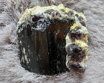 Black Tourmaline (Schorl) with Fluroite & Mica from Erongo Mountains Namibia