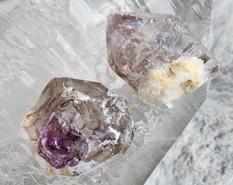 2 Smoky Amethyst Crystals from Chiredzi Zimbabwe