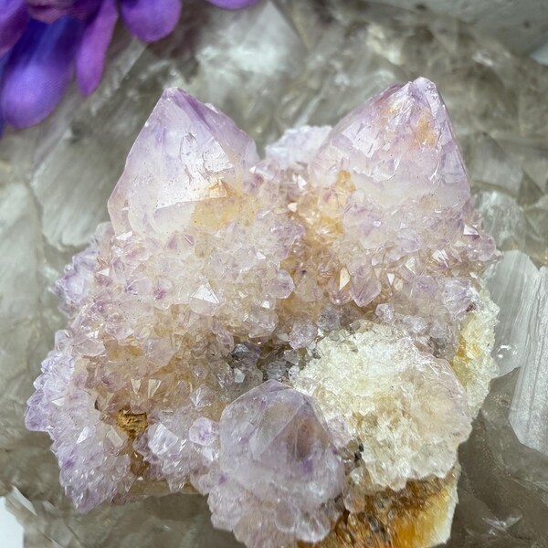 Amethyst Spirit Quartz Crystal Cluster Specimen from South Africa