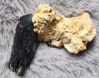 Black Tourmaline Schorl on Feldspar from Erongo Mtns