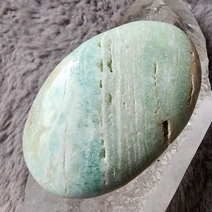 Blue Caribbean Calcite Palmstone from Pakistan