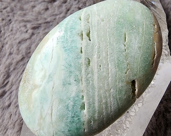 Blue Caribbean Calcite Palmstone from Pakistan