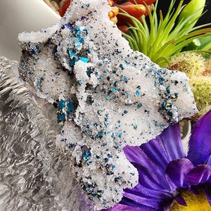 Beautiful Colorful Chalcopyrite Quartz Crystal Specimen