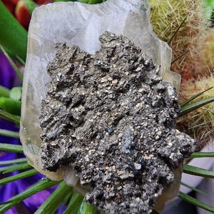 Golden Barite with Pyrite Crystal Specimen from Morocco