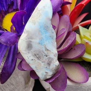 Polished Larimar Crystal Slab - Dominican Republic (12 grams)