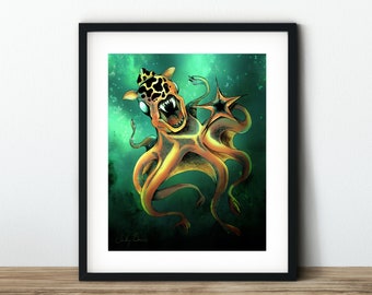 Digital Download / Animal Illustration / Sea Life Art / Deep Sea Fears
