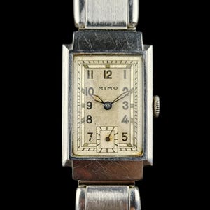 Mimo Tank 1930s - Full Stainless steel - Vintage Watch