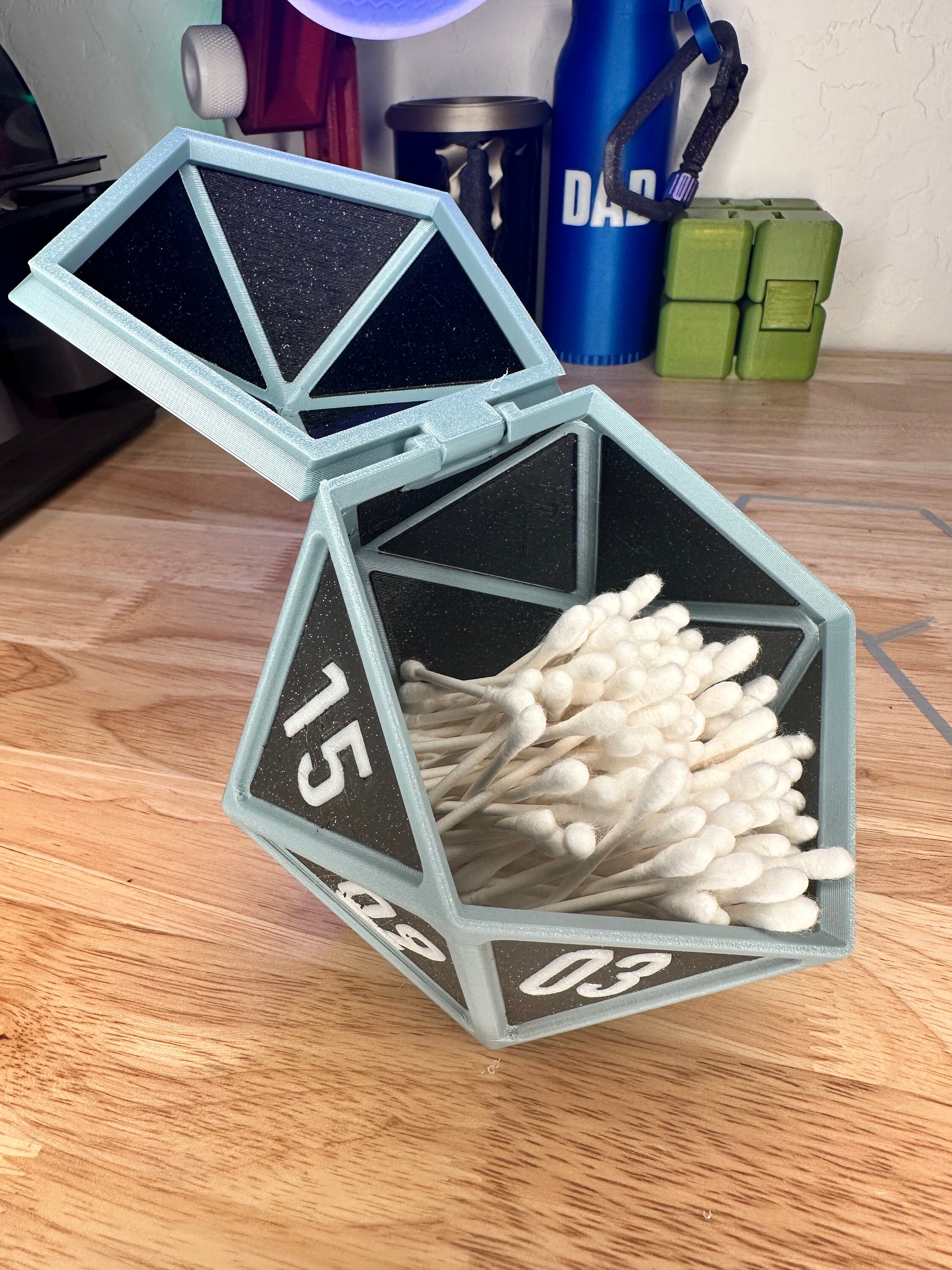 Dungeons and Dragons D20 Dice Container Popcorn Bucket Pen Etsy