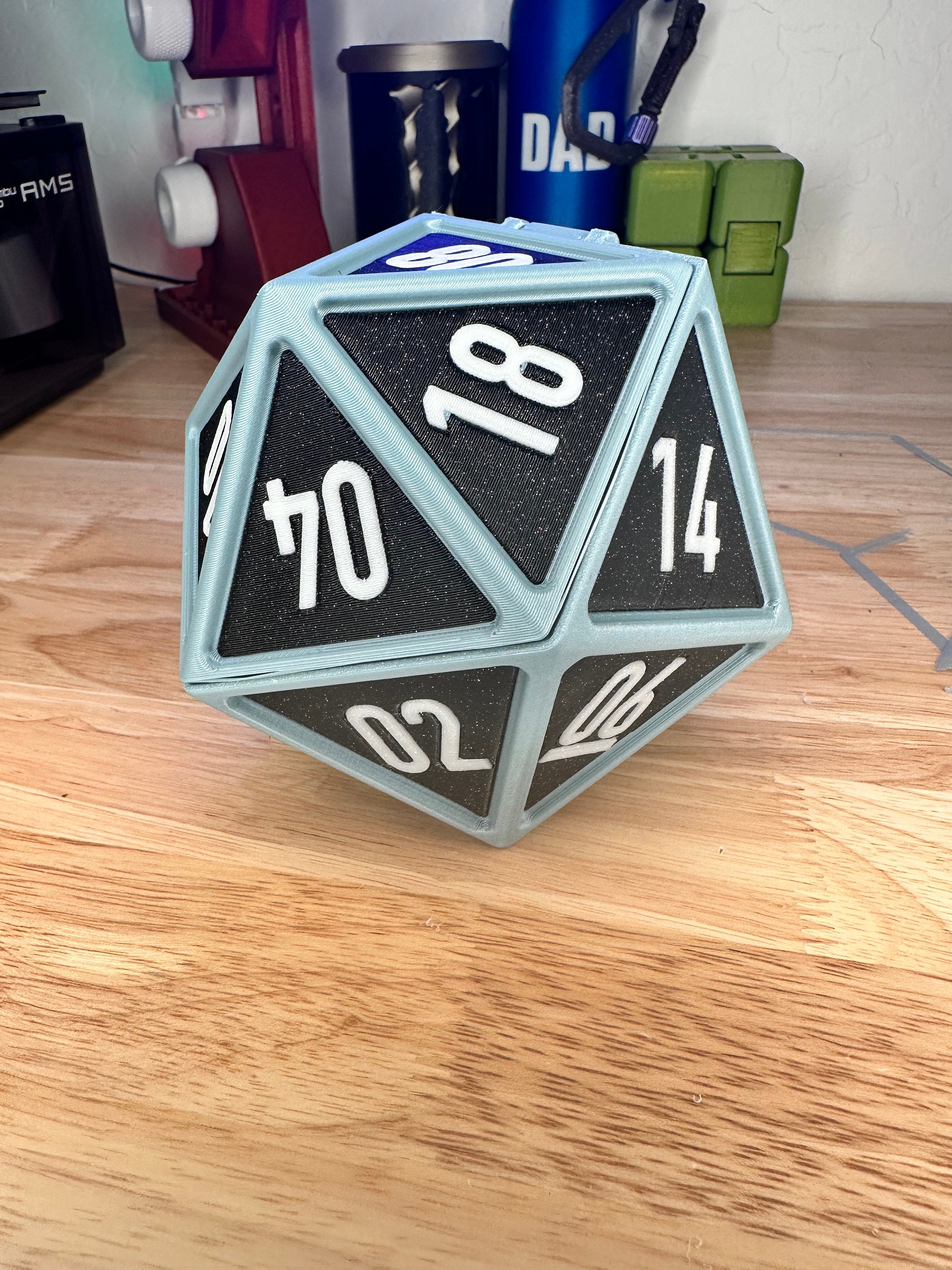 Dungeons and Dragons D20 Dice Container Popcorn Bucket Pen Etsy