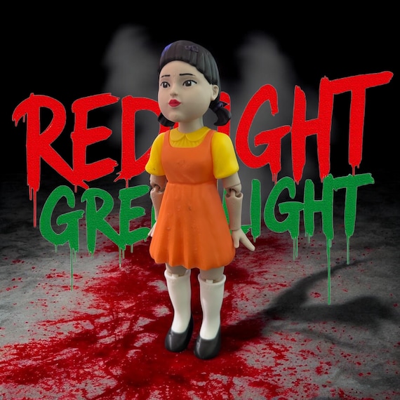 Squid Games, Redlight, Greenlight, Figurine with moveable legs and arms