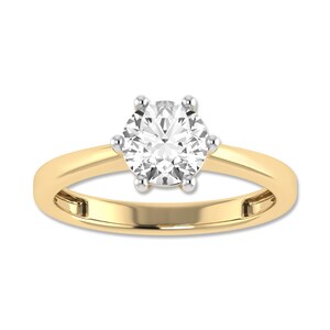 ALESSANDRA BETTINI® Solid Gold Engagement Ring, 1.00 CTW Lab Grown Diamond, Wedding Ring, Anniversary Ring, Solitaire Diamond Ring