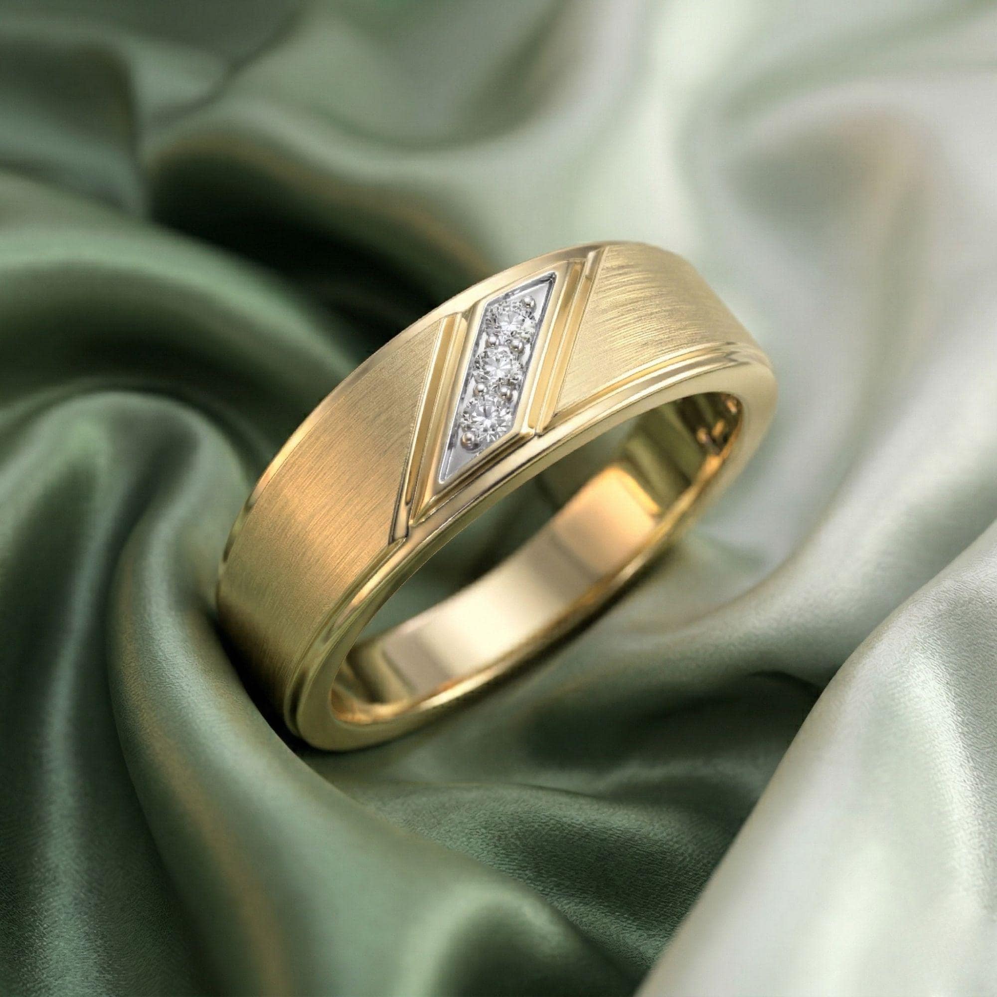 BALDMAN☯️ ARCHMAN® 10K/14K White & Yellow Gold 1/10 Cttw Natural Diamond