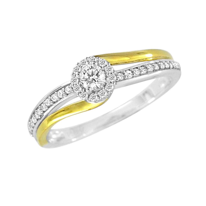 14 Cttw Diamond Twist Promise Ring in 10K Gold