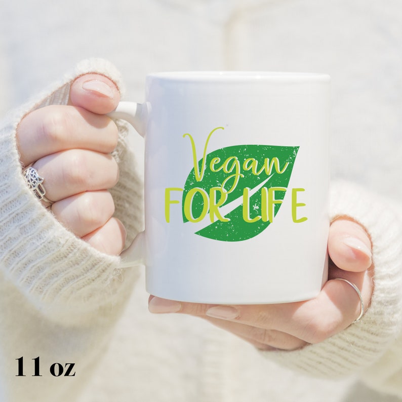 Vegan For Life / Mug / Funny Vegan Mug / Vegetarian Gift