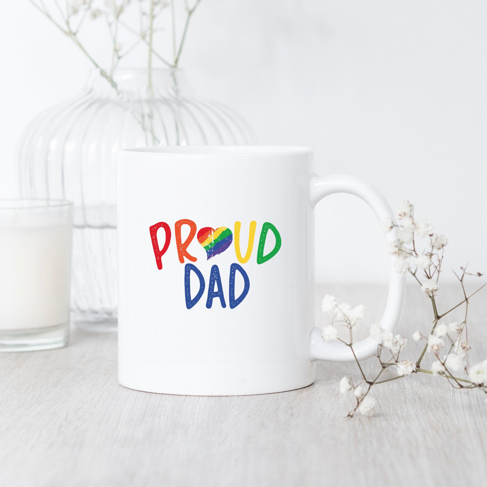 Proud LGBT Dad / Mug / Gay Dad Mug / Gay Pride Gift / Gay Etsy