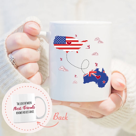 Country to Country Long Distance Friends Mug Custom Best 